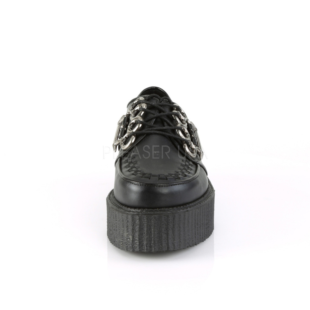 Mens Goth Platform Brass Knuckles Creeper Shoes - Picture 3 of 5